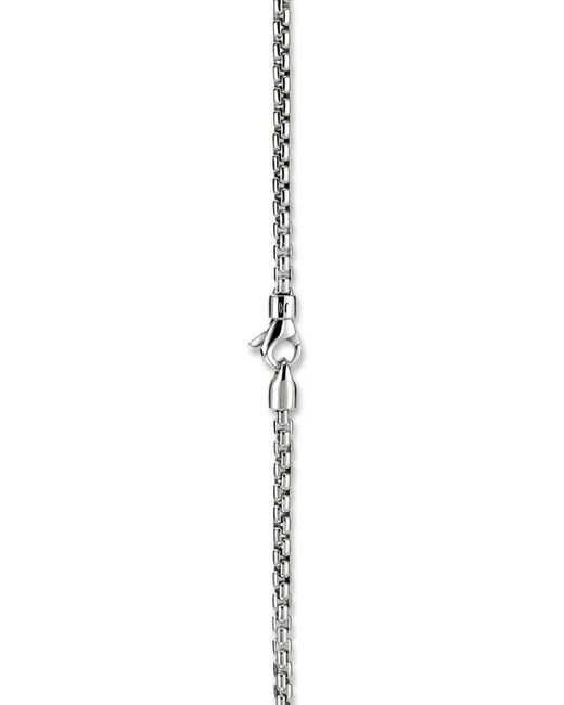 John Hardy White Sterling Box Chain Necklace