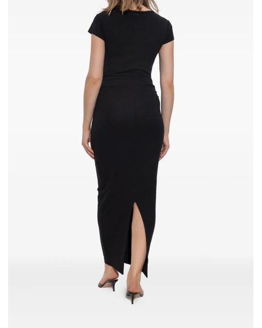 AllSaints Black Katarina Short-Sleeve Dress
