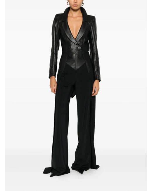MITILIANE COUTURE Black Double-Breasted Tailcoat Jacket