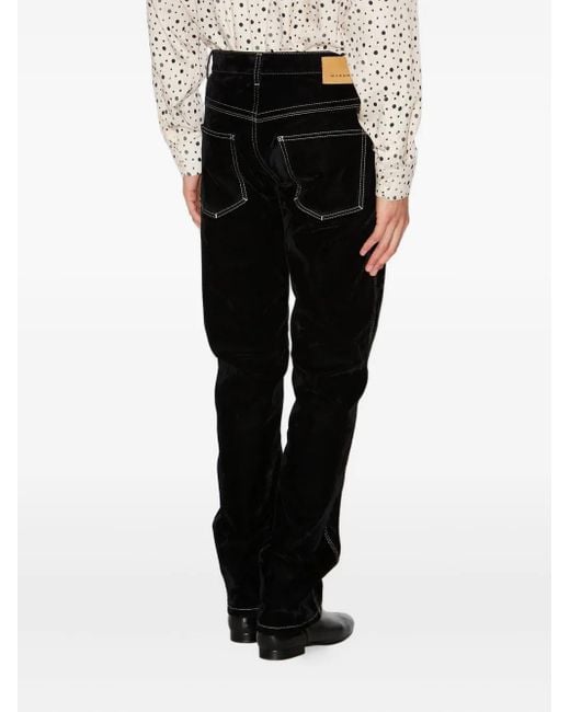 メンズ Isabel Marant Jeffrey ベルベット パンツ Black