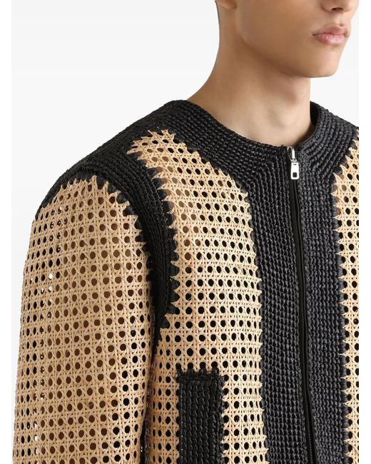 Dolce & Gabbana Geweven Raffia Jack in het Black voor heren