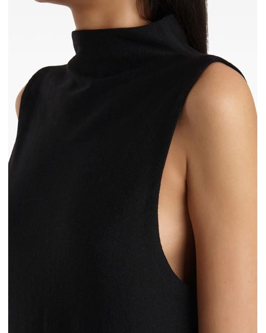 Khaite Black Robe Margo À Design Sans Manches