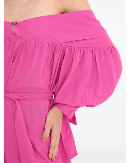 Amir Slama Pink Off-Shoulder Maxi Dress