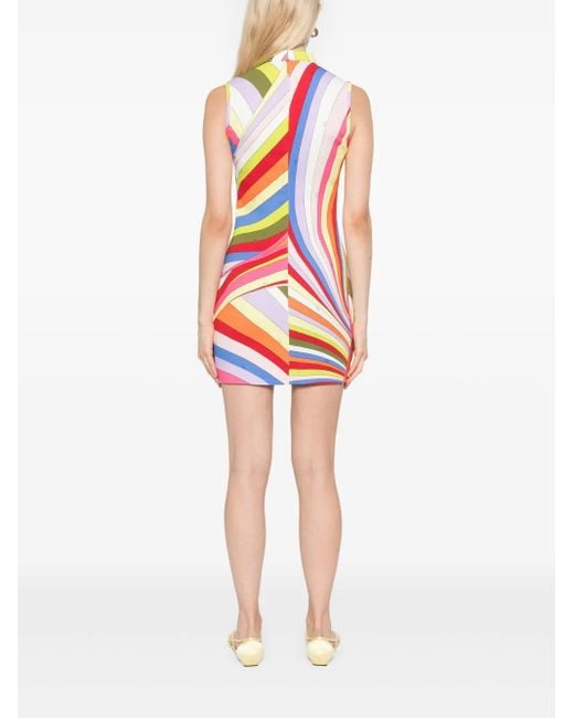 Emilio Pucci Mini-Jurk Met Print in het White