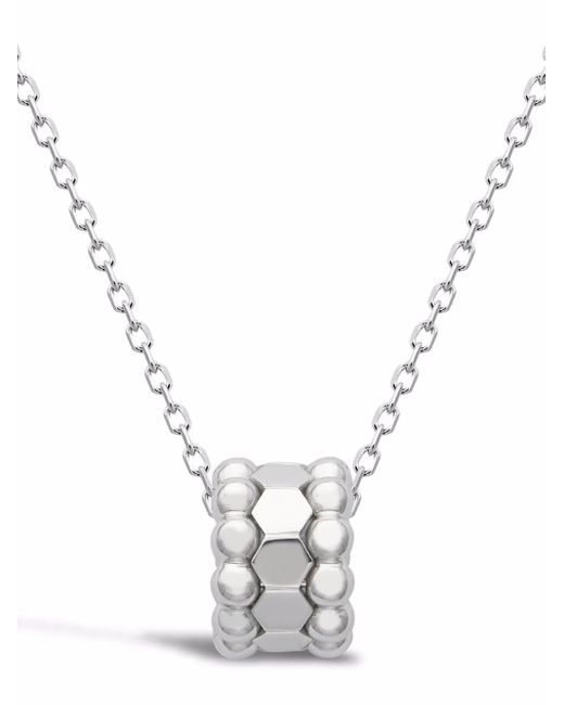 Pragnell Metallic 18Kt Bohemia Three Row Hexagonal Pendant Necklace