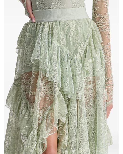 Alice + Olivia Karys アシンメトリースカート Green