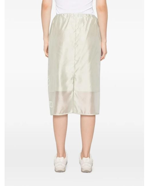 CECILIE BAHNSEN White Bria Organza Midi Skirt