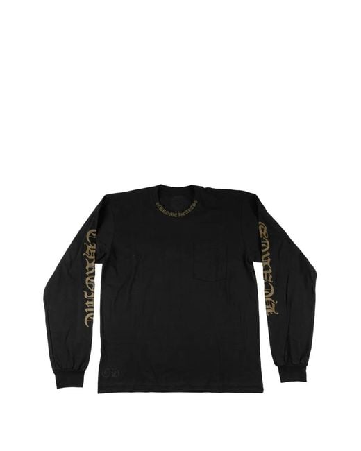 Chrome Hearts Black Logo-Print Long-Sleeve T-Shirt for men