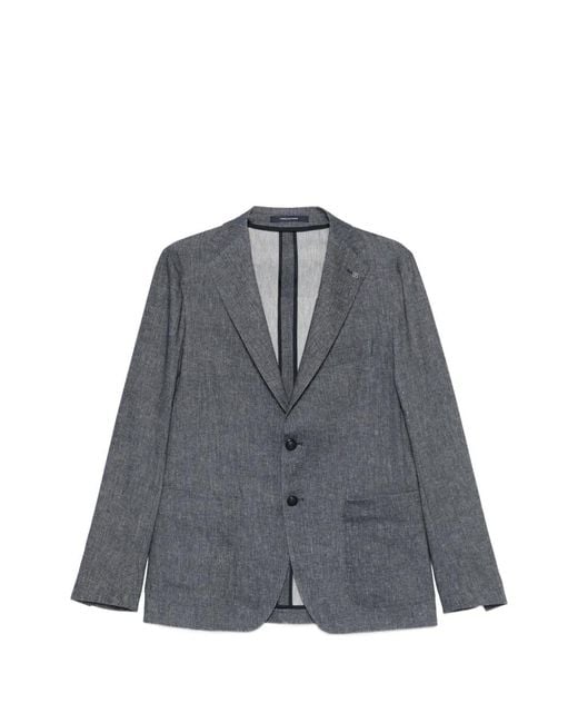 Tagliatore Gray Blazer À Simple Boutonnage for men