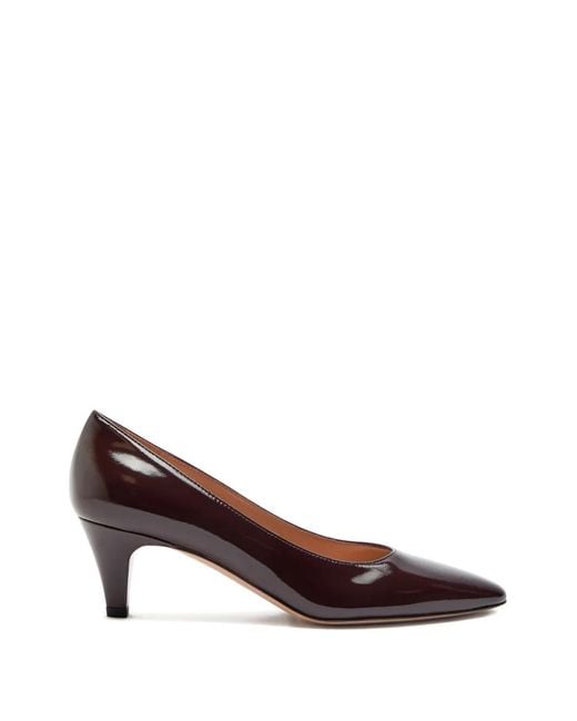 Gianvito Rossi Brown Amelia Patent-Leather Pumps