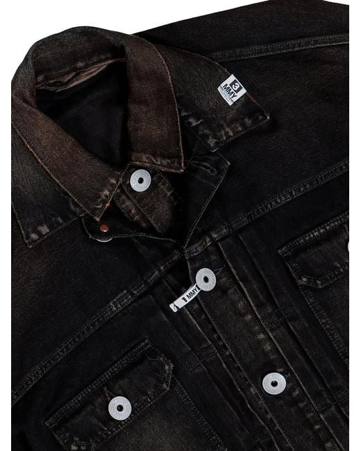Maison Mihara Yasuhiro Black Layered Denim Jacket for men