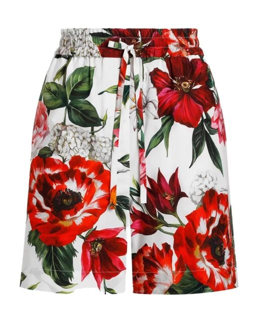 Dolce & Gabbana Red Klassische Shorts