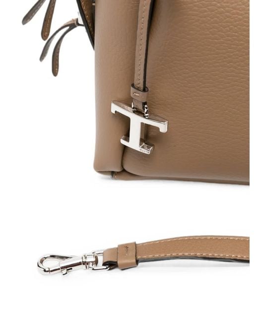 Tod's Brown T-Pendant Tote Bag