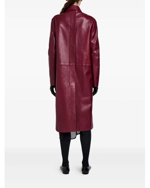Proenza Schouler Red Leather Coat