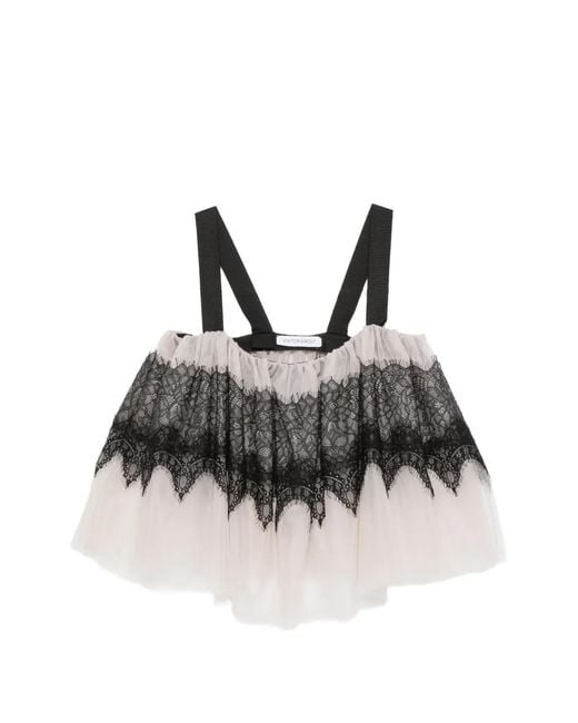 Viktor & Rolf Black Lace-Trim Blouse