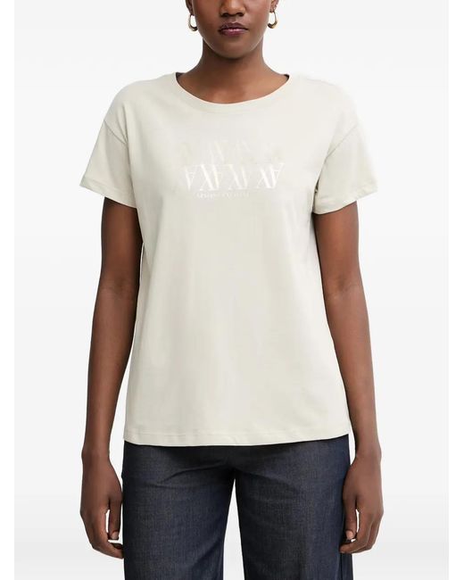 ARMANI EXCHANGE White Logo-Print Short-Sleeve T-Shirt