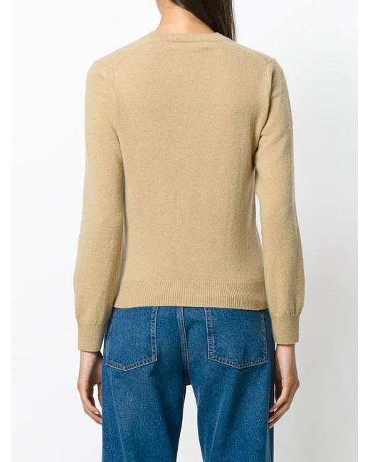 COMME DES GARÇONS PLAY Multicolor V-Neck Jumper