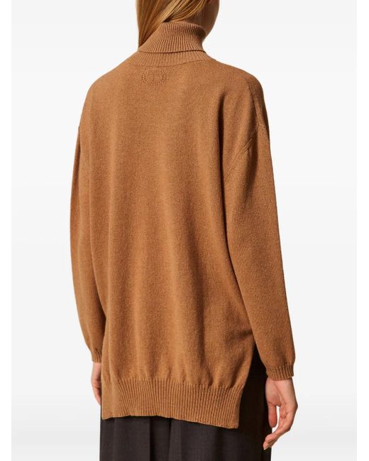 Pull Ample À Col Roulé Twinset en coloris Brown