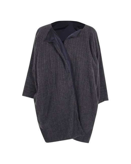 Daniela Gregis Blue Reversible Cashmere Coat
