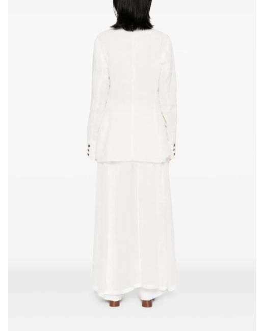 Marc Le Bihan White Textured Coat