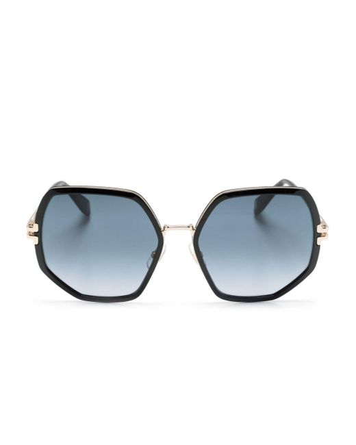 Marc Jacobs Blue Geometrische Sonnenbrille mit Farbverlauf