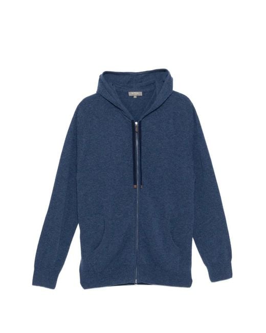 N.Peal Cashmere Blue Ladbroke Hoodie for men