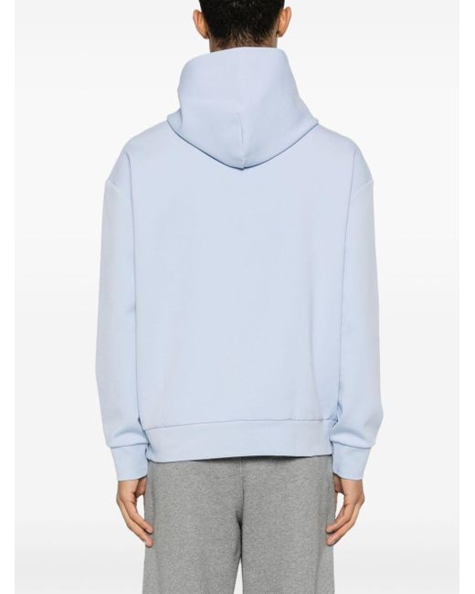 Hoodie en coton mélangé à logo embossé Calvin Klein pour homme en coloris Blue