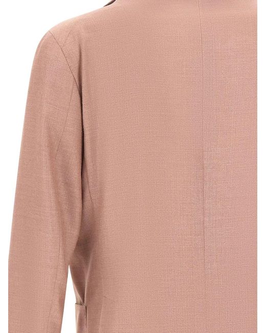 Tagliatore Pink Patch Pocket Single-Breasted Blazer for men