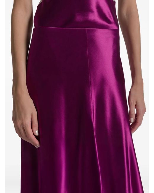 Alberta Ferretti Purple A-Line Maxi Skirt