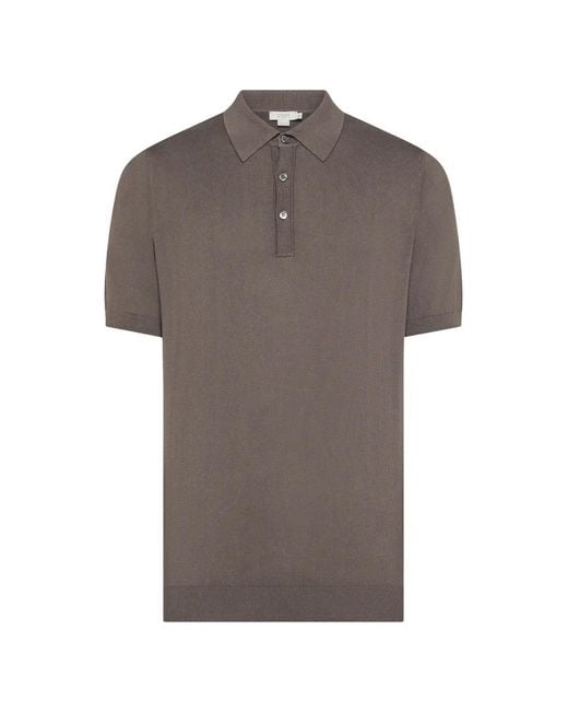 Seventy Gray Buttoned Polo Shirt for men