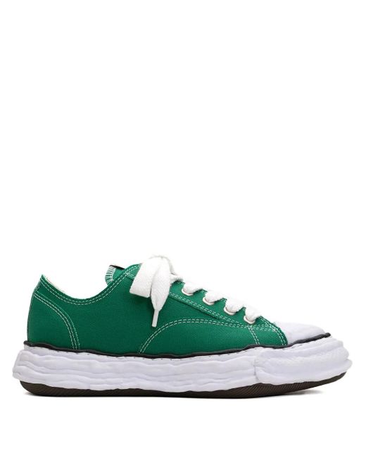 Maison Mihara Yasuhiro Green Hank Lace-Up Low-Top Sneakers for men