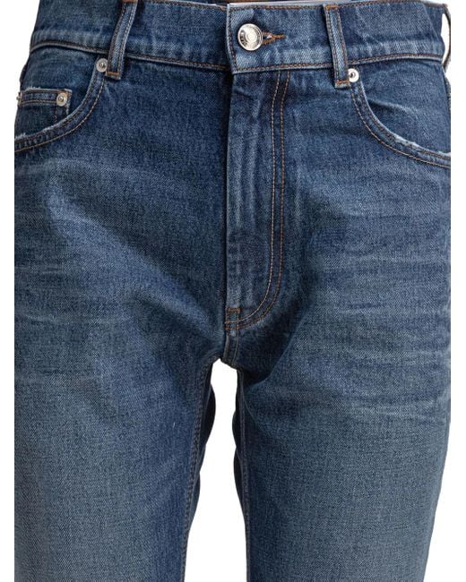Sportmax Blue Logo-Patch Five-Pocket Denim Jeans