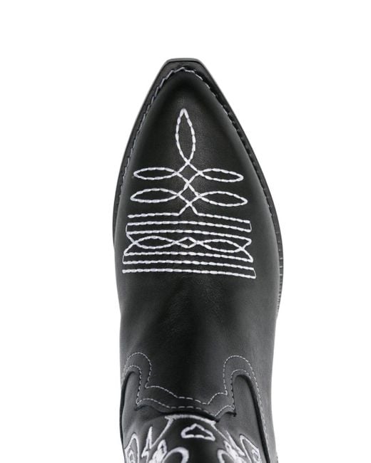 Le Silla Black Christine 70mm Leather Boots