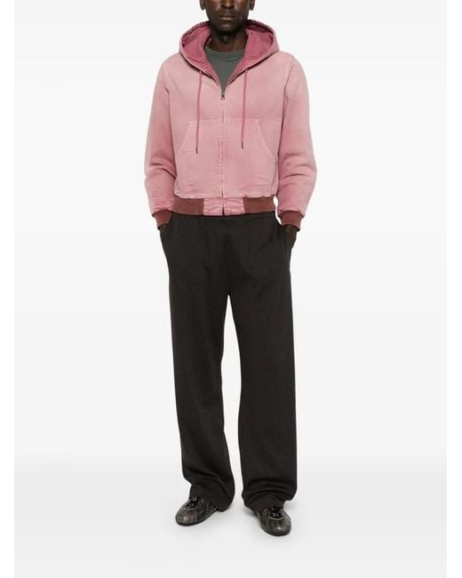 Auralee Pink Hooded Jacket for men