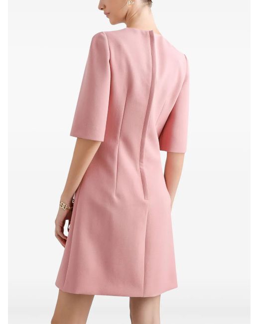 Dolce & Gabbana Pink Dna Wool Mini Dress
