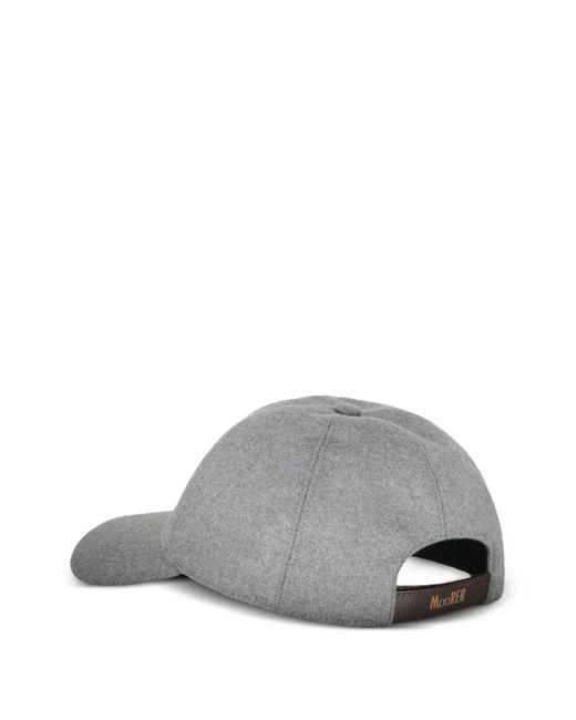 Moorer Gray Embroidered Cap for men