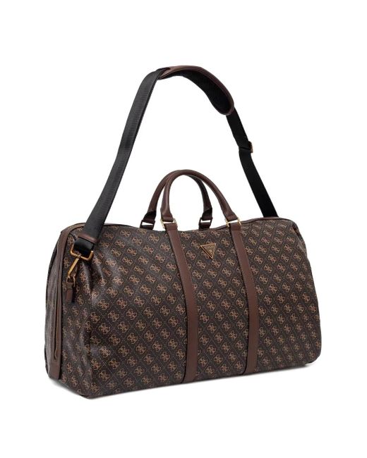 Guess Brown Vezzola Monogram Travel Bag for men