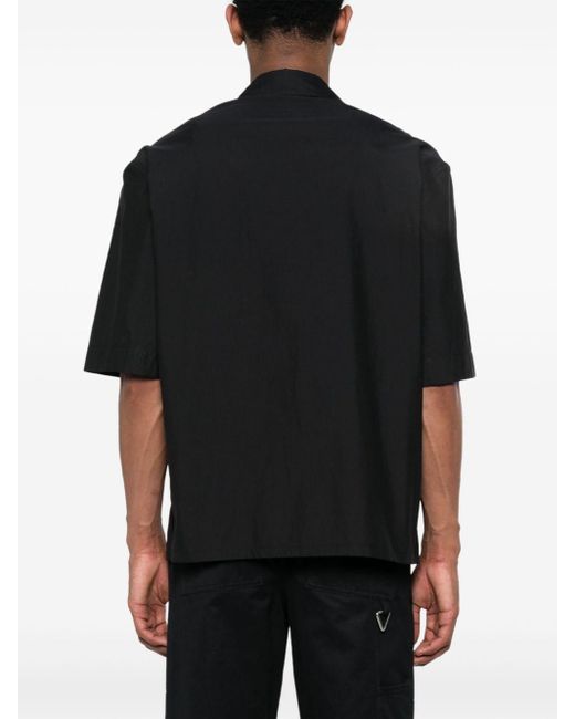 Lemaire Overhemd Met Korte Mouwen in het Black voor heren