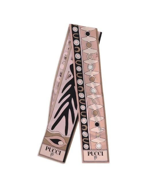 Emilio Pucci White Angoli Soleil-Print Silk Twill Scarf