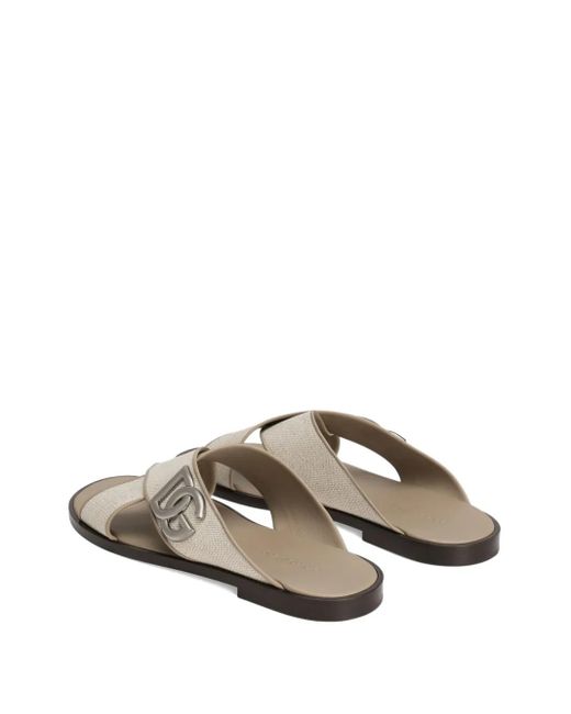 Dolce & Gabbana White Flat Slides for men
