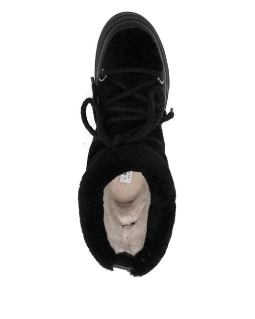 Inuikii Black Lace-up shearling boots