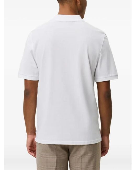 Les Deux White Short-Sleeve Logo Polo Shirt for men