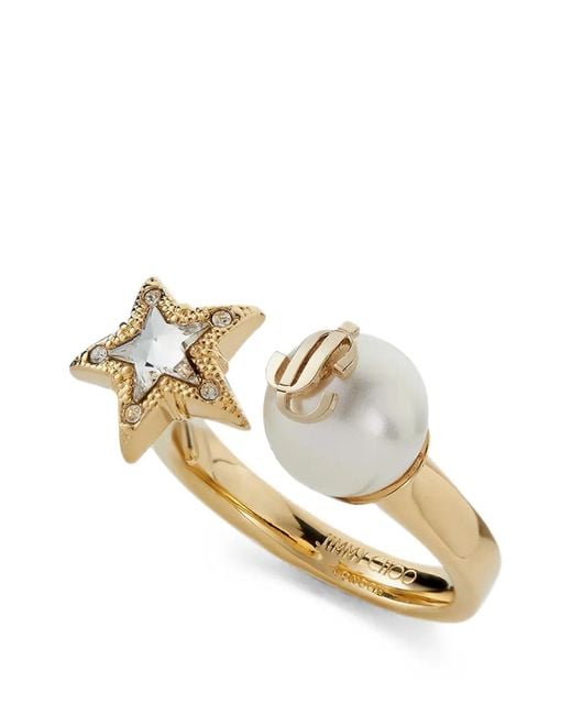 Jimmy Choo Natural Jc Star Pearl Ring
