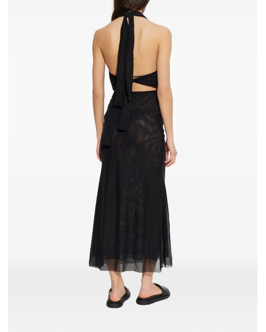 Bondeye Black Alessia Halter-Neck Midi Dress
