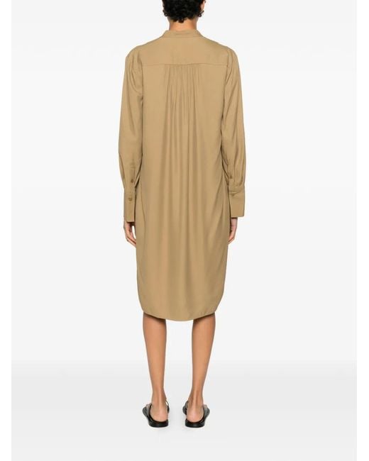 By Malene Birger Natural Mabilla V-Neck Mini Dress