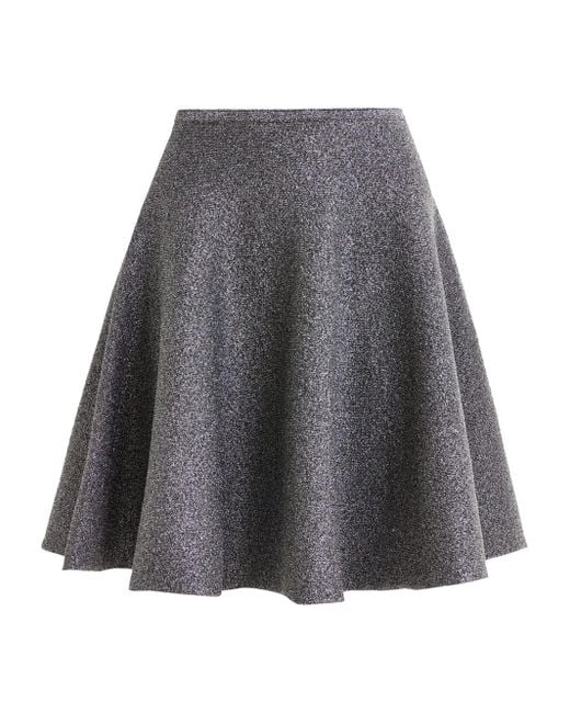 Minigonna Svasata Con Effetto Metallizzato di Essentiel Antwerp in Gray