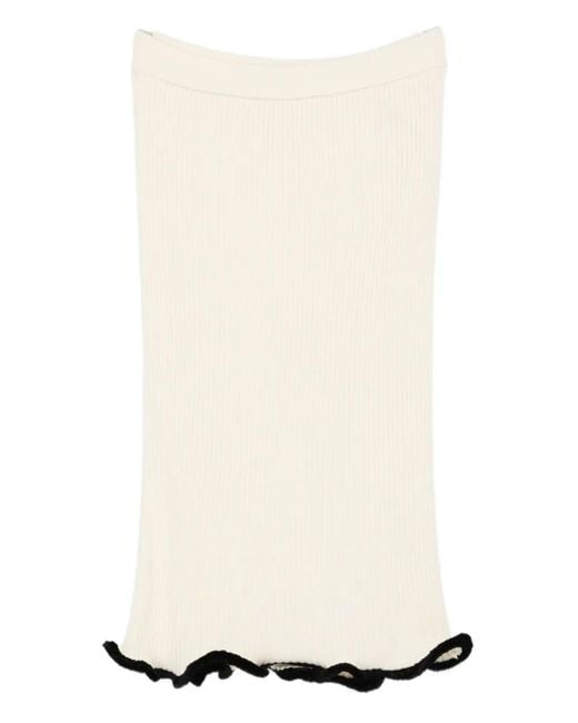 Jil Sander Natural Asymmetric Midi Skirt