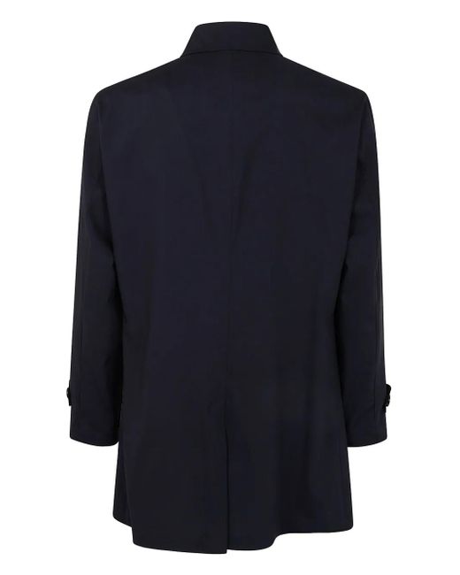 Barba Napoli Blue Wool Coat for men