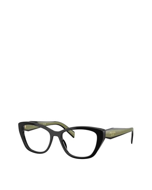 Prada Black Lunettes De Vue À Monture Papillon