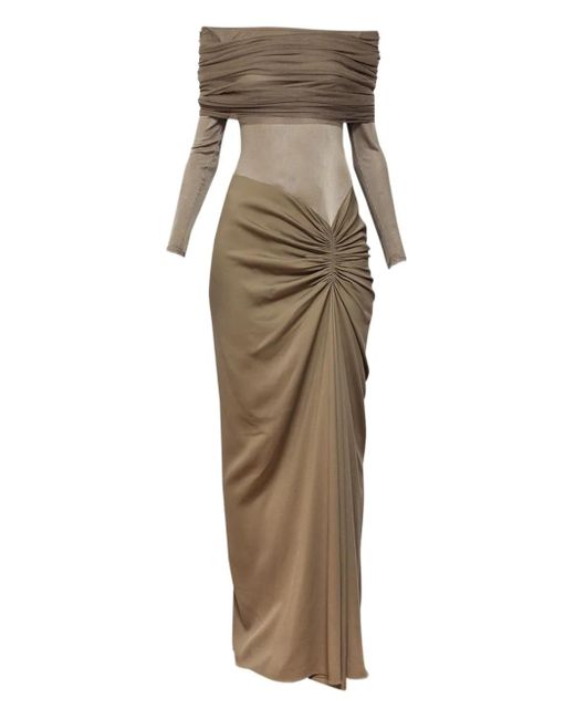 Christopher Esber Natural Schulterfreies Sonora Kleid